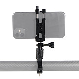 BGNING Aluminum Alloy Camera Phone Clip For Bicycle Holder Hot And Cold Shoe Extension Bracket For Universal Mobile Phones With Width Of 62~87mm