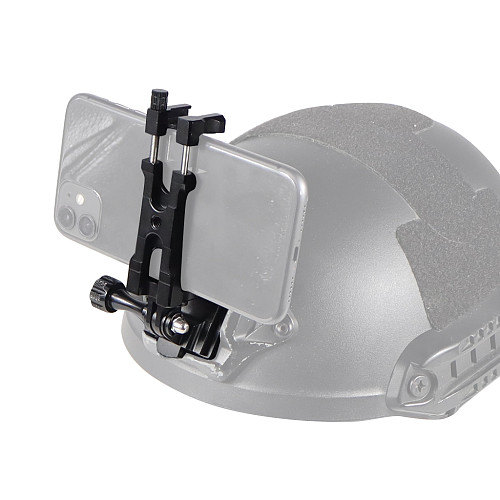 BGNING Aluminum Alloy Mobile Helmet Accessories Cuttlefish Dry Helmet Holder Hot and Cold Shoe Extension Anti-loose Locking  Bracket For Universal Mobile Phone With Width Of 62~87m