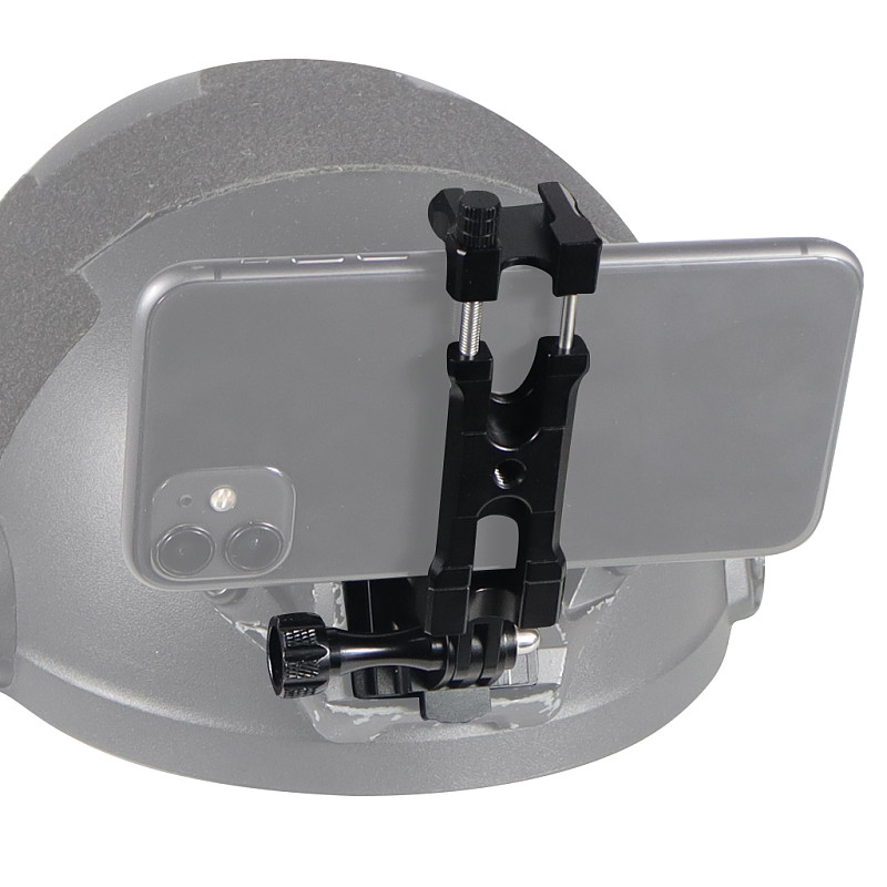 BGNING Aluminum Alloy Mobile Helmet Accessories Cuttlefish Dry Helmet Holder Hot and Cold Shoe Extension Anti-loose Locking  Bracket For Universal Mobile Phone With Width Of 62~87m
