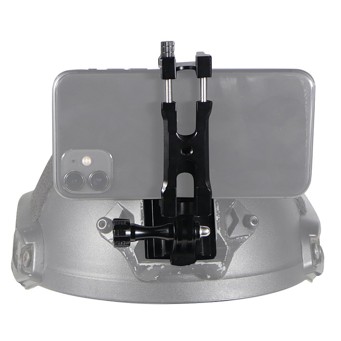 BGNING Aluminum Alloy Mobile Helmet Accessories Cuttlefish Dry Helmet Holder Hot and Cold Shoe Extension Anti-loose Locking  Bracket For Universal Mobile Phone With Width Of 62~87m