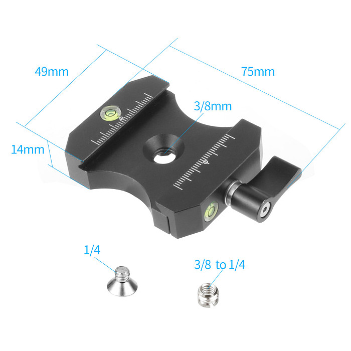 Aluminum Alloy SLR Camera 38mm Quick Release Plate with 1/4  Screw for Canon Nikon SLR Micro Single Camera