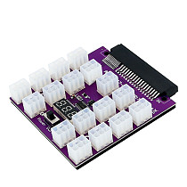 ATX 17x 6Pin Power Supply Breakout Board Adapter Converter 12V 17 PCIe 6pin Connector LED Display Server Power Conversion Board