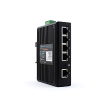 USR-SDR050-L 5-LAN Ports 10/100Mbps Rate Industrial Ethernet Switches DC9-36V Support Natural Heat Dissipation DIN-Rail Mounting