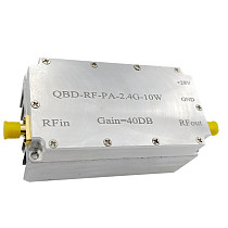 QBF-RF-PA-2.4G-10W 2.4-2.5GHz One-Way RF Power Amp Featuring 40DB Gain RF Power Amplifier