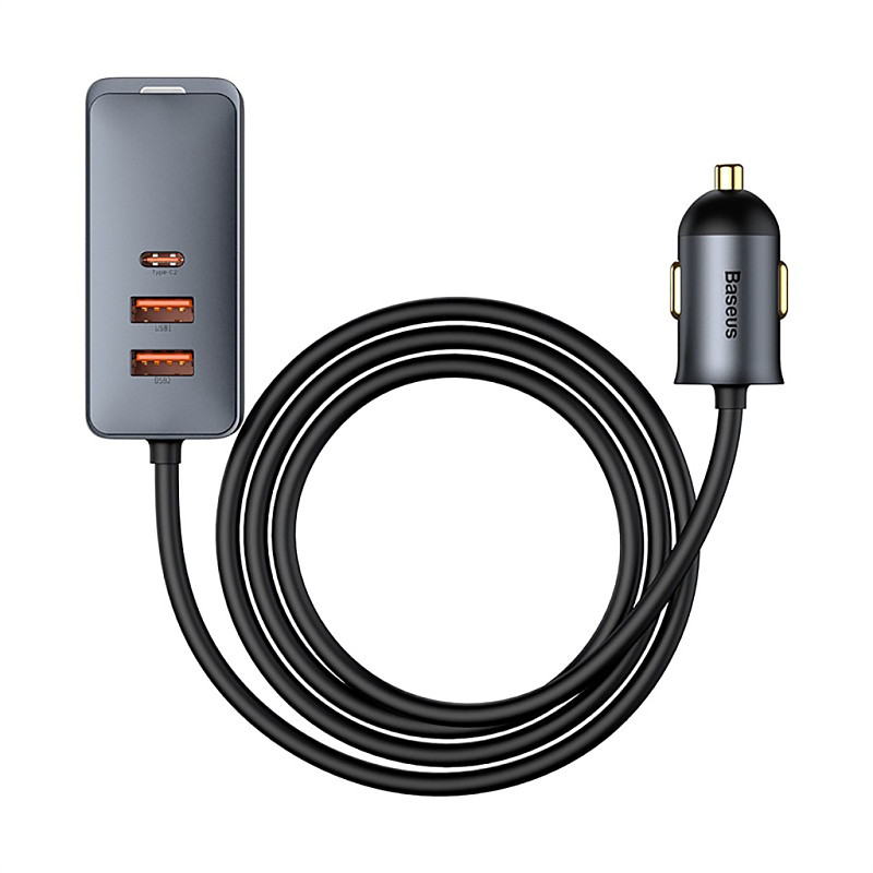 Baseus 120W Car Charger USB Type-C PPS Fast Charging 4 Ports Cable Adapter Kit Adapter