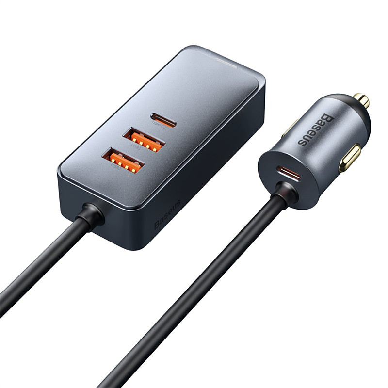 Baseus 120W Car Charger USB Type-C PPS Fast Charging 4 Ports Cable Adapter Kit Adapter