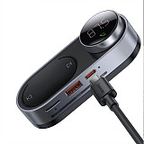 Baseus Solar Car FM Transmitter Bluetooth MP3 Player Type-C Charger Adapter