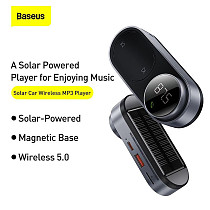 Baseus Solar Car FM Transmitter Bluetooth MP3 Player Type-C Charger Adapter