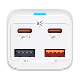 Baseus Fast Desktop Charger 65W 4-Ports PD GaN3 USB Type C For iPhone 13 Macbook