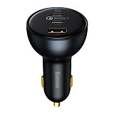 Baseus 160W Fast Car Charger Dual Type-C USB C+USB 3 Ports Adapter For iPhone 13