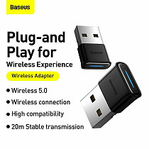Baseus USB Bluetooth 5.0 Wireless Stereo Audio Music Adapter Dongle Receiver TV