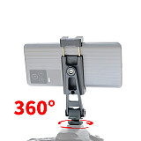 Metal Phone Holder Mobile Bracket Clip Bracket for Flash Light Microphone Video Light Vlog 60-90mm 1/4  Screw Cold Shoe Mount