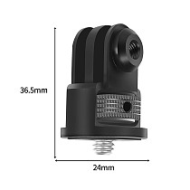 1/4  Screw to Tripod Mount Adapter 360 Swivel Disc Reinforced Aluminum Alloy for Gopro 10 9 8 Osmo Action 2 Insta360 One Camera