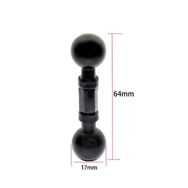 17mm Double Ball Adapter Extension Ball Mount Connecting Joint Motorcycle Rod Holder Camera Phone Tablet GPS Bike Mount Bracket