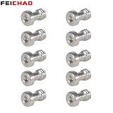 10Pcs 1/4 -20 Screw Stainless Steel Hex Hexagon Socket for DSLR Camera Tripod Quick Release Plate Rig Photo Studio Accessories