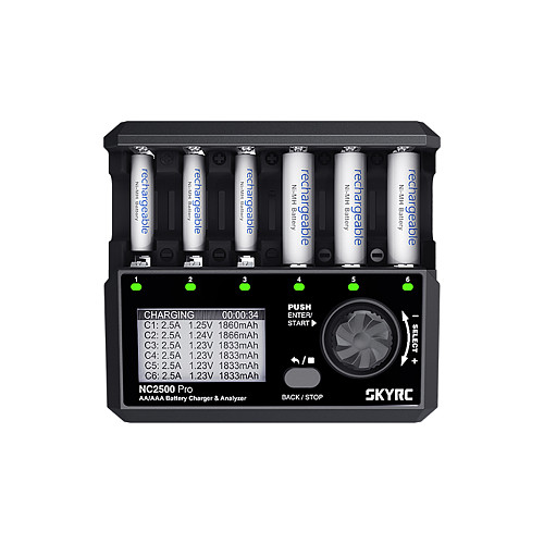 NC2500 PRO NiMH/NiCr AA/AAA charger 4 working modes for charging and discharging