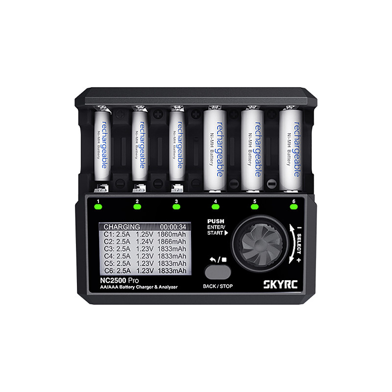 NC2500 PRO NiMH/NiCr AA/AAA charger 4 working modes for charging and discharging
