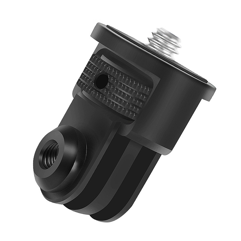 BGNING 360° Anti-reverse CNC Three-clamp To 1/4 Adjustable Metal Adapter With Screws For Insta360 ONE R/X2/GOPRO13/10/9/8/MAX GOPRO And Other Photographic Equipment Accessories