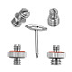 CNC Stainless Steel 304 1/4  to 1/4 or 3/8  Male to Male Screw Adapter Double Head Converter SLR Camera Monitor Flash Tripod