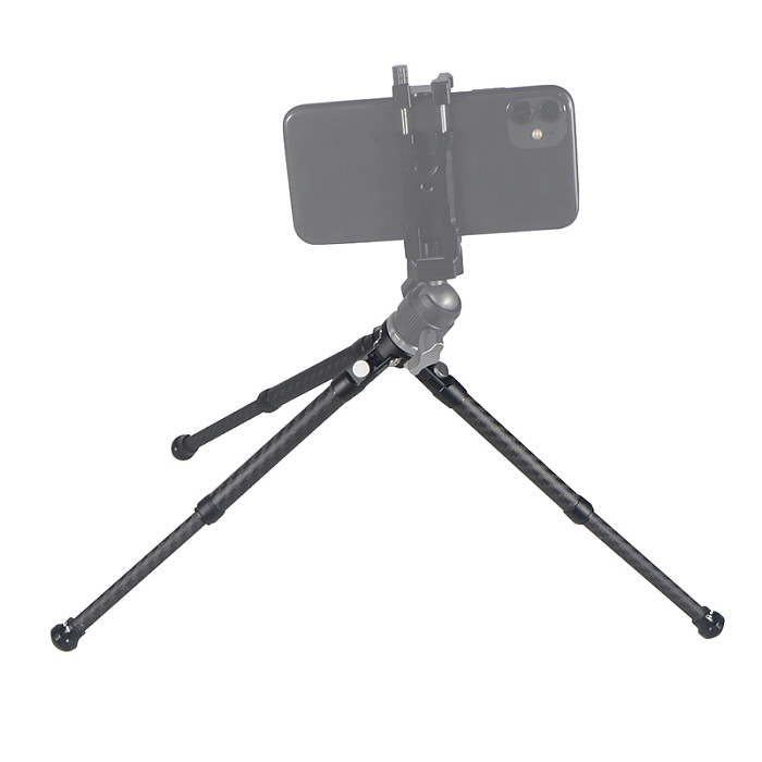 For DJI OSMO 360 POCKET4 Mini Carbon Fiber Tripod Desktop Live Broadcast Stand Camera Phone Stabilizer For Mobile Phone Accessories with 1/4 screw Hole SLR Micro Single Fill Light Microphone