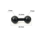 17/20/25mm Ball Head Converter 1/4 Screw Head Camera Bracket Motorcycle Phone Ball Mount Base for Gopro Insta360 Action Camera