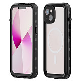 Magnetic Waterproof Mobile Phone Case Transparent All-inclusive   Wireless Charging For iPhone14max/iPhone14promax/iPhone14pro/iPhone14