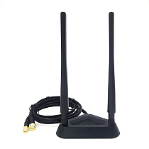 Powerful 2 High Gain Dual Band 2.4G5G 8DB SMA Omnidirectional  Extension Cable Extension Base Antenna Adapter