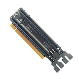 PCI-E 4.0 x16 1 to 2 Expansion Card Gen4 Split Card PCIe-Bifurcation x16 to x8x8 Spaced Slots CPU4P Power Supply Port with 20mm