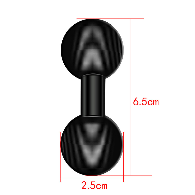 Aluminum Alloy 1 inch 25mm to 25mm/17mm to 25mm Ballhead Adapter for Dual Ball Mount Holder Socket Arm for Gopro Action Camera