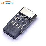 Motherboard USB2.0 9Pin to TYPE-C A-KEY Front Connector Converter USB3.2 TYPE-E Interface Header Adapter USB 2.0 Extender Card