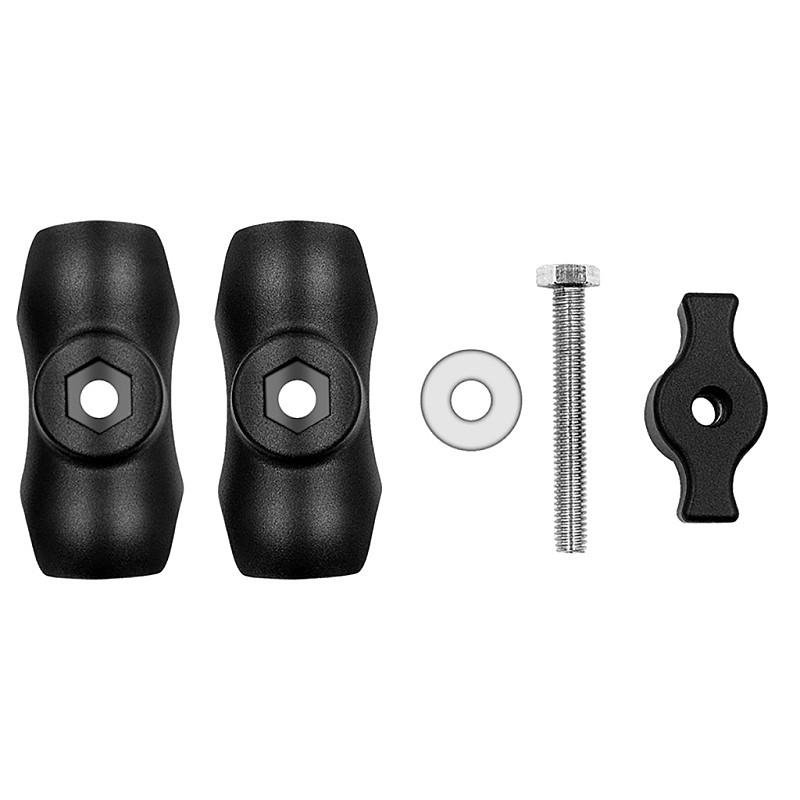 Aluminum Alloy Double Socket Arm for 25mm/1 Inch Ball Head Holder Mount Clamp for RAM Bicycle Motorcycle Camera Extension Arm