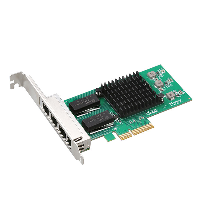 I350-T4 Ethernet Controller PCIe 4x Quad RJ45 4Ports Lan Card 10/100/1000Mbps Gigabit LAN Server Network Adapter Ethernet Card