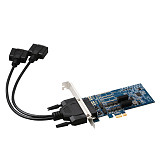 DIEWU Industrial Adapter PCIe1X to 2-port RS- 422/485 with Opto-Isolation ​Express Expansion Card