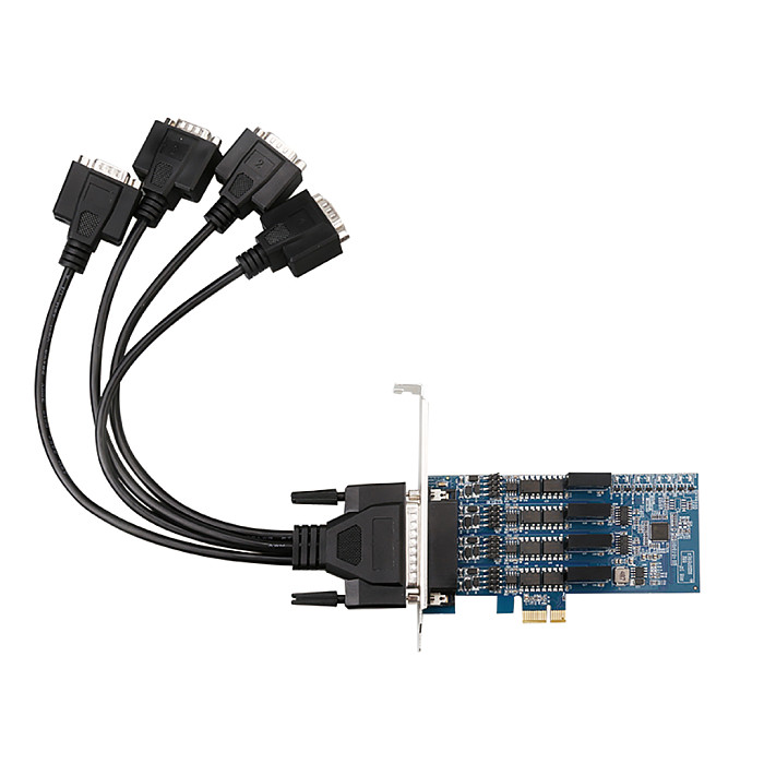 DIEWU Industrial Adapter PCIe1X to 4-port RS- 422/485 with Opto-Isolation ​Express Expansion Card