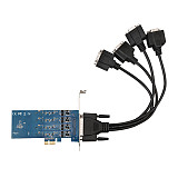 DIEWU Industrial Adapter PCIe1X to 4-port RS- 422/485 with Opto-Isolation ​Express Expansion Card