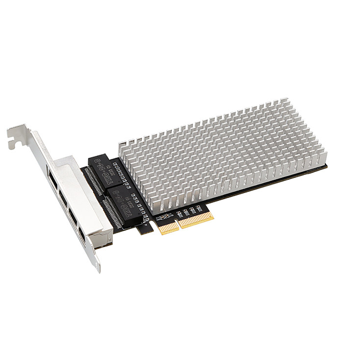 DIEWU Quad 2.5G Gigabit NIC Intel Chip I225 High Speed No Drop PC Gaming Ethernet 4-Port Gigabit Network Adapter Desktop ESXi Diskless PXE Boot