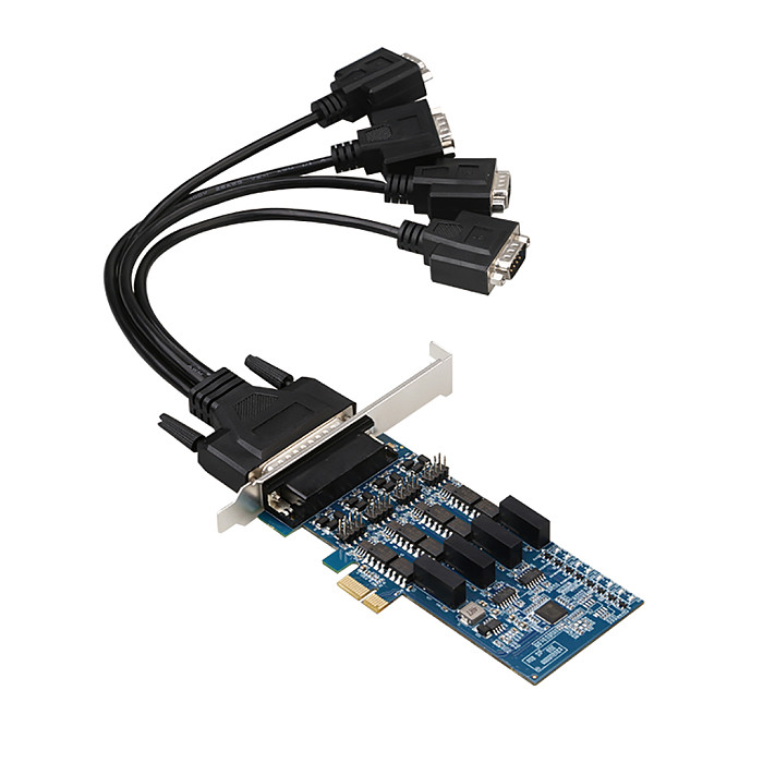 DIEWU Industrial Adapter PCIe1X to 4-port RS- 422/485 with Opto-Isolation ​Express Expansion Card
