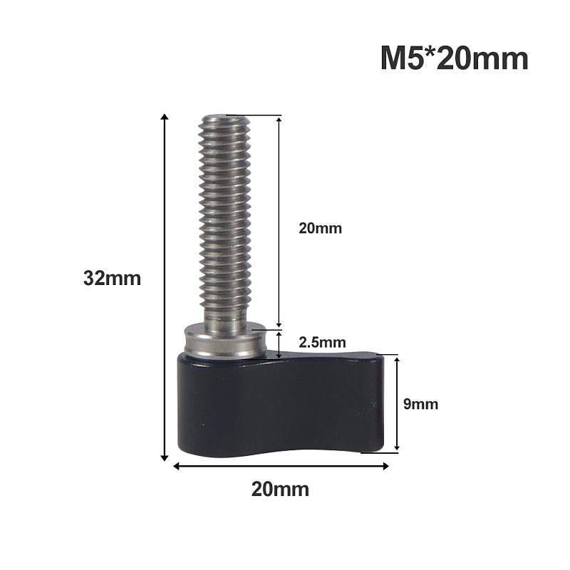 M5 17mm/20mm Handle Screw Adjustable Clamp Locking Screw L/T Shape Wrench for GoPro 11 10 9 8 7 6 Action Camera for Camera Cage