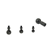 17mm Ball Head Mount 1/4  Screw Male/Female Adapter for Gopro Hero Insta360 Action Camera Accessories