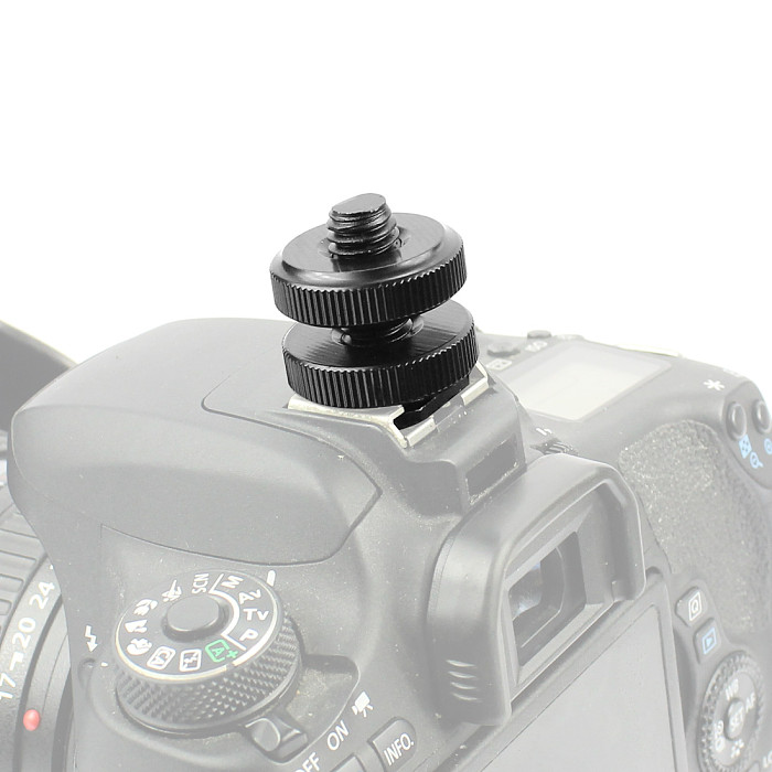 Cold Shoe Mounting Screws 3/8 Inch Double Nuts Conversion Screw For DSLR Camera Hot Shoe Head Mount Photo Studio Accessories