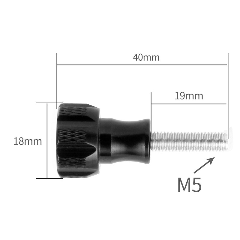 M5 Thumb Short Screw Aluminum Alloy Hex Socket Knob Nut Bolt Adapter for GoPro Hero 11 10 9 8 5 Yi 4K SJCAM Action Cameras Accessories