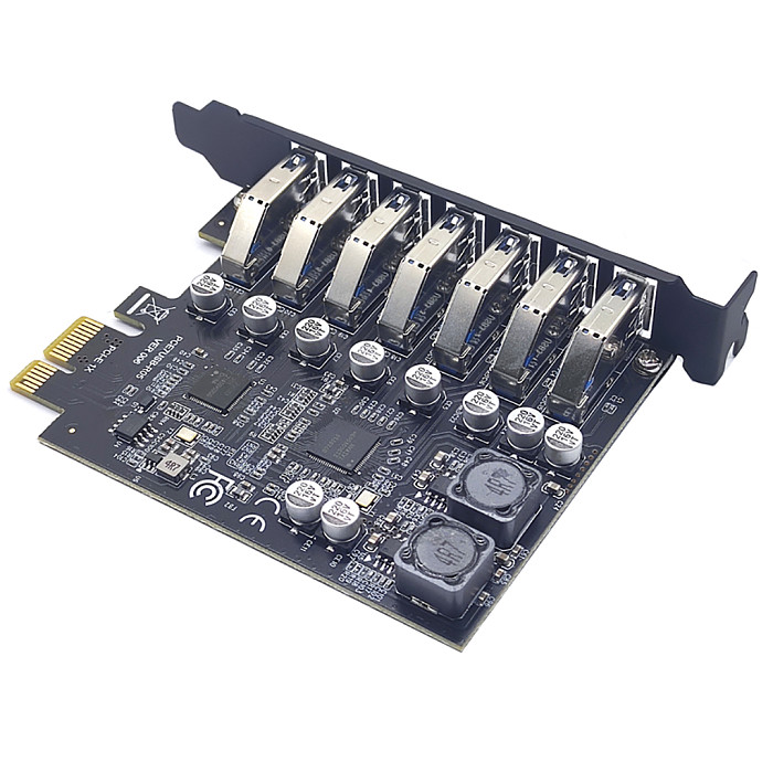 USB 3.0 PCI Express Adapter PCIe to 7 ports Gen 1 19Pin Expansion Adapter Card PCI-e x1 5Gbps Controller Converter for Desktop
