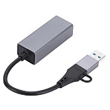 USB C HUB 1000Mbps 3 Ports USB 3.0 Type C Splitter USB to RJ45 Gigabit Ethernet Adapter for MacBook Laptop Computer Accessories