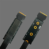 M.2 to PCIe x16 Graphics Card Adapter Cable for M2 NVME GEN4 to PCI-e 4.0 X4 es CPU for x4 Solid State Drives w SATA Power Cable