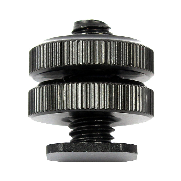 Cold Shoe Mounting Screws 3/8 Inch Double Nuts Conversion Screw For DSLR Camera Hot Shoe Head Mount Photo Studio Accessories