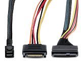 For U.2  SSDMini SAS Cable SFF 8643 Internal 12Gbps to U.2 SFF 8639 with 15 Pin SATA Power Connector Mini SAS Cable