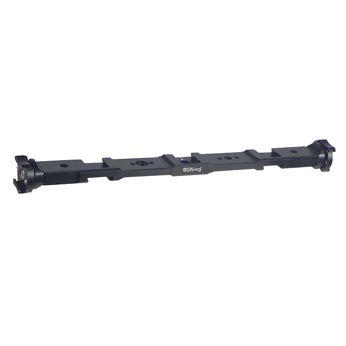 BGNING Aluminum Alloy Multi-position Extension Rod With 360º Rotating Cold Boots 1/4 3/8 Screw Holes For Live Broadcast Tripod Sports Camera Mobile Phone