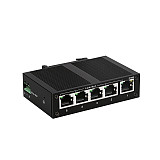 Industrial Grade Fast Switch 5-Port 10Mbps/100Mbps RJ45 Unmanaged Network Splitter with DIN Rail IP40 Protective Metal Shell