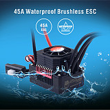 Surpass Hobby Waterproof Brushless Senseless Speed Controller 45A 120A  ESC with LED Programing Card for 1/8 1/10 1/12 RC Car