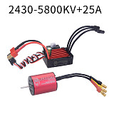 Surpass Hobby 2430 5800KV Brushless Motor + 25A Brushless Speed Controller ESC Combo Waterproof +LED Programming Card For Traxxas HSP Tamiya Axial 1/18 & 1/16 RC Car
